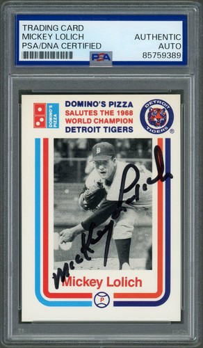 Carta mickey lolich firmata - lolich,